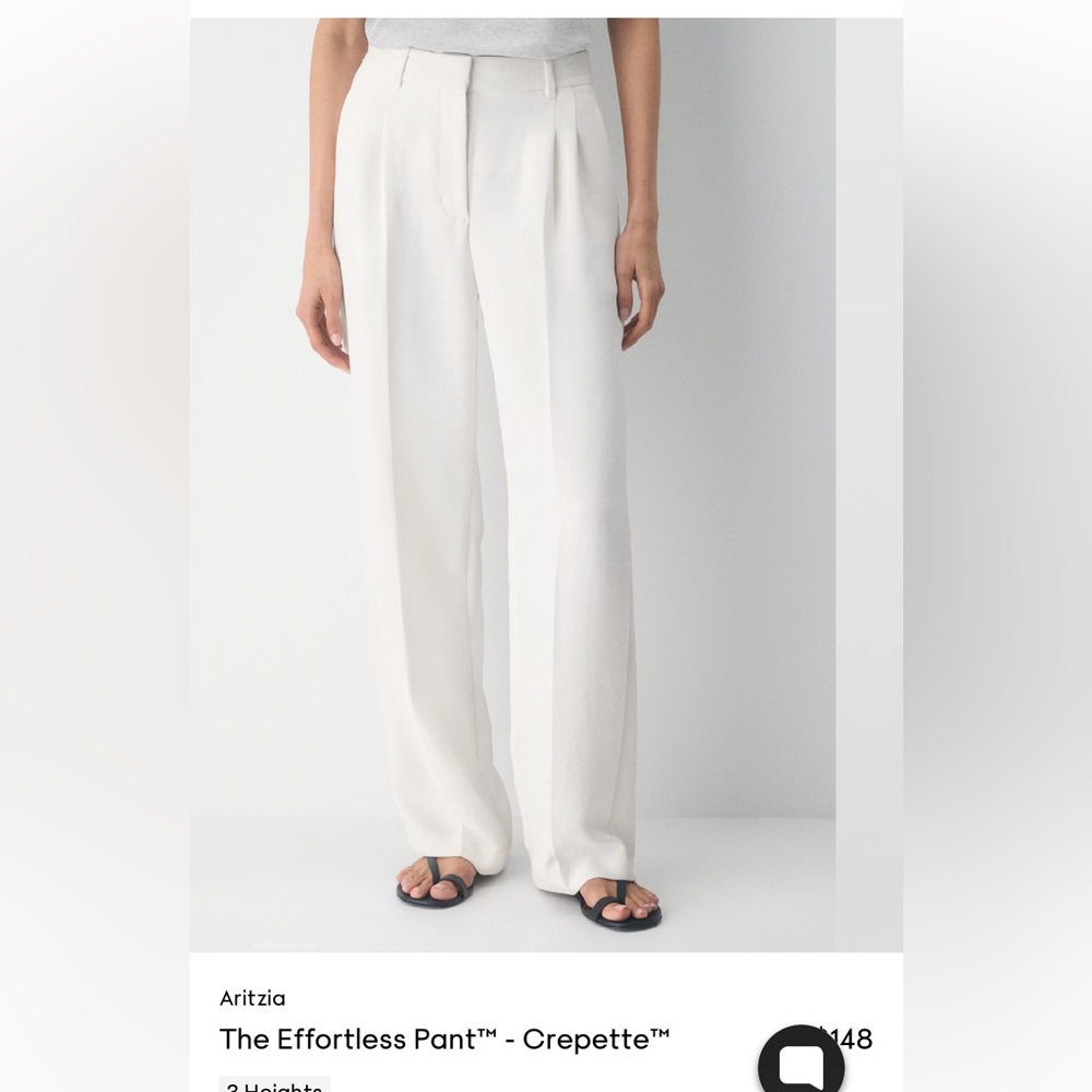 Aritzia Effortless Pants - Birch White